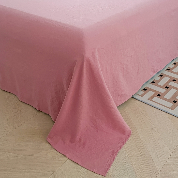 91家纺网 家纺一手货源 找家纺 （总）优尚佳生活馆 2025新款ins风超柔褶皱亲肤磨毛水洗棉四件套双拼系列（风格二）