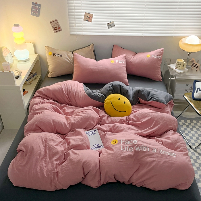 91家纺网 家纺一手货源 找家纺 （总）优尚佳生活馆 2025新款水洗棉磨毛刺绣四件套