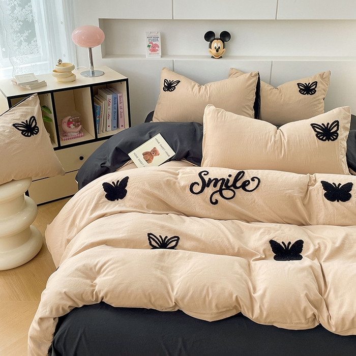 91家纺网 家纺一手货源 找家纺 （总）优尚佳生活馆 2025新款水洗棉毛巾绣四件套（提供买家秀）