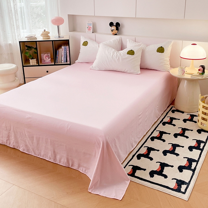 91家纺网 家纺一手货源 找家纺 优尚佳生活馆 2025新款水洗棉毛巾绣四件套（提供买家秀） 粉色乐园