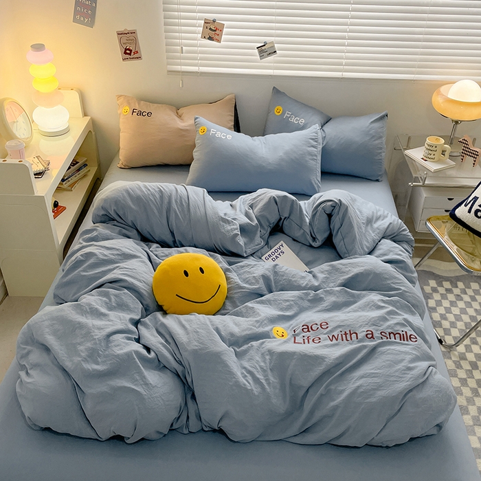 91家纺网 家纺一手货源 找家纺 （总）优尚佳生活馆 2025新款水洗棉磨毛刺绣四件套