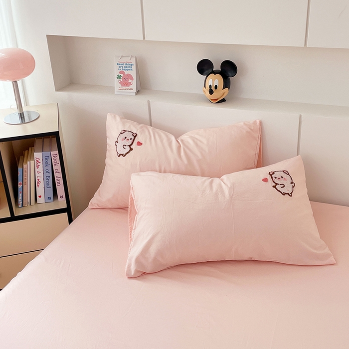 91家纺网 家纺一手货源 找家纺 优尚佳生活馆 2025新款水洗棉毛巾绣四件套（提供买家秀） 金猪满罐