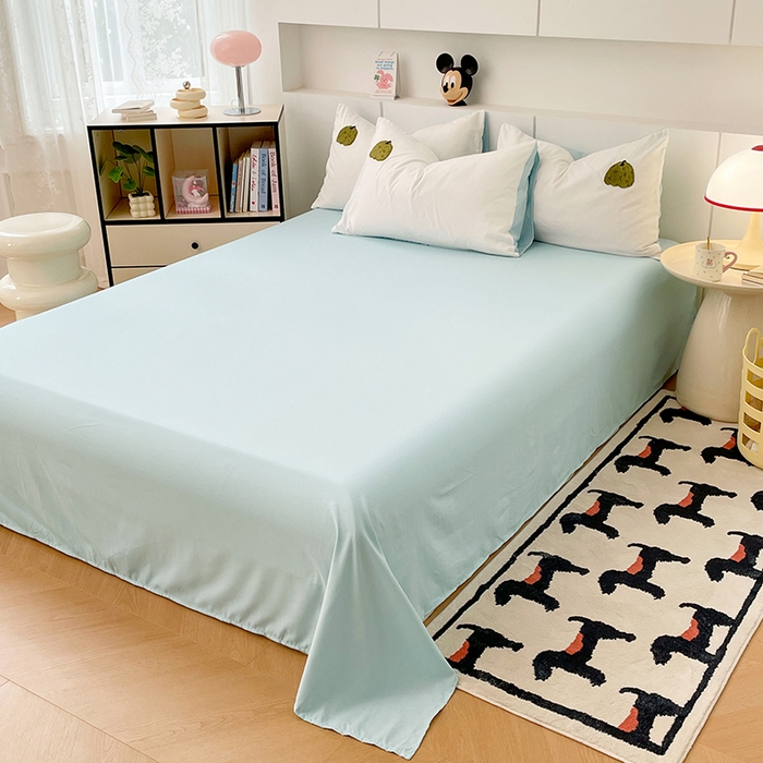 91家纺网 家纺一手货源 找家纺 优尚佳生活馆 2025新款水洗棉毛巾绣四件套（提供买家秀） 蓝色乐园