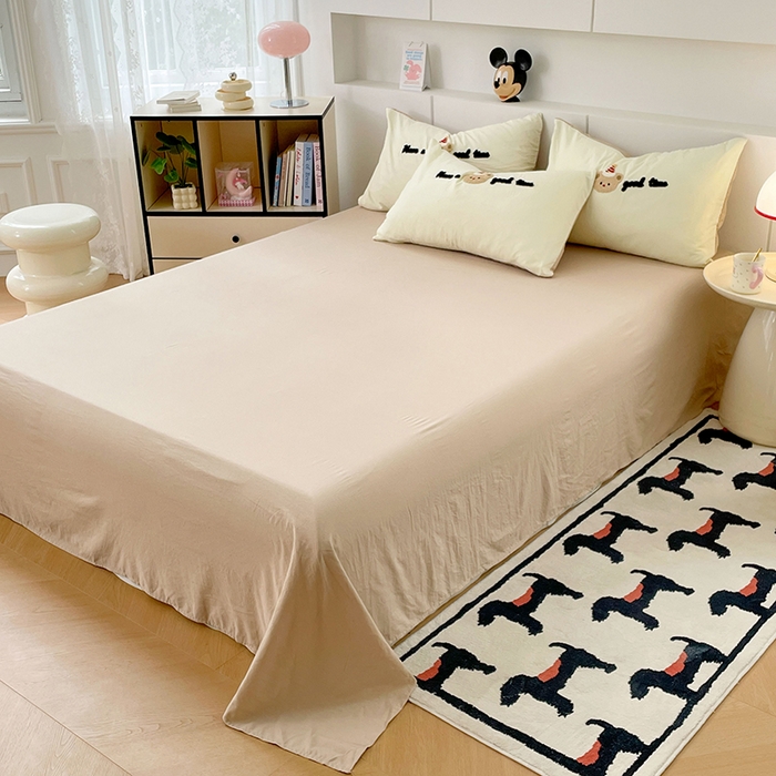 91家纺网 家纺一手货源 找家纺 优尚佳生活馆 2025新款水洗棉毛巾绣四件套（提供买家秀） 泡芙狗