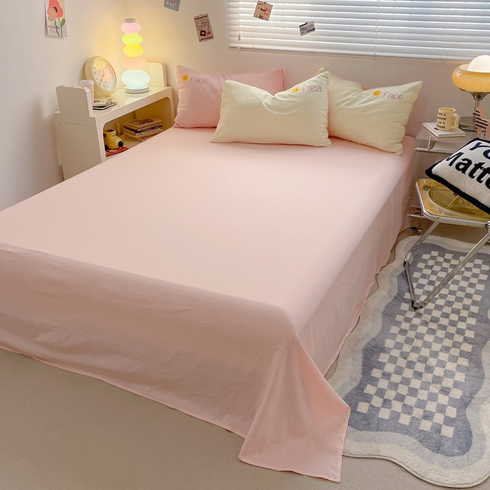 91家纺网 家纺一手货源 找家纺 优尚佳生活馆 2025新款水洗棉磨毛刺绣四件套 粉嫩公主