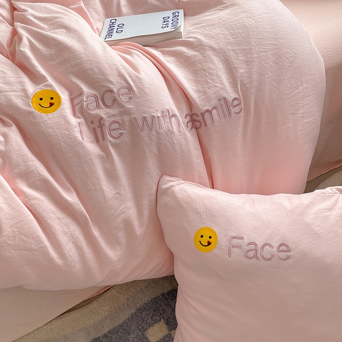 91家纺网 家纺一手货源 找家纺 优尚佳生活馆 2025新款水洗棉磨毛刺绣四件套 红颜知己