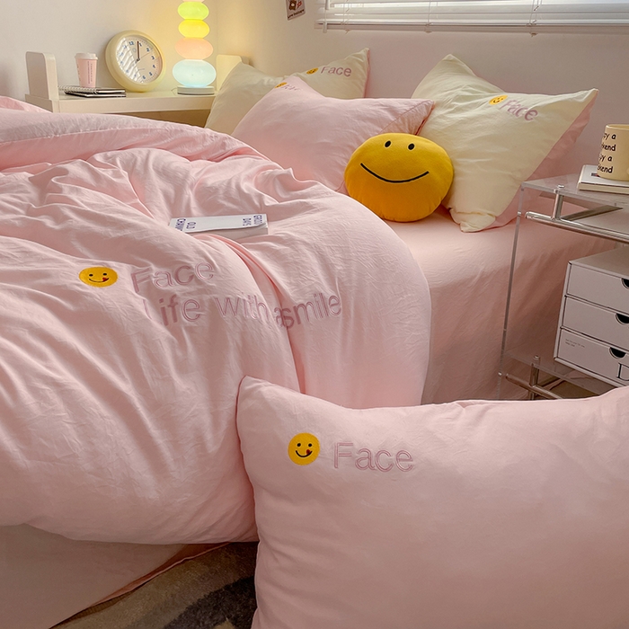 91家纺网 家纺一手货源 找家纺 优尚佳生活馆 2025新款水洗棉磨毛刺绣四件套 红颜知己