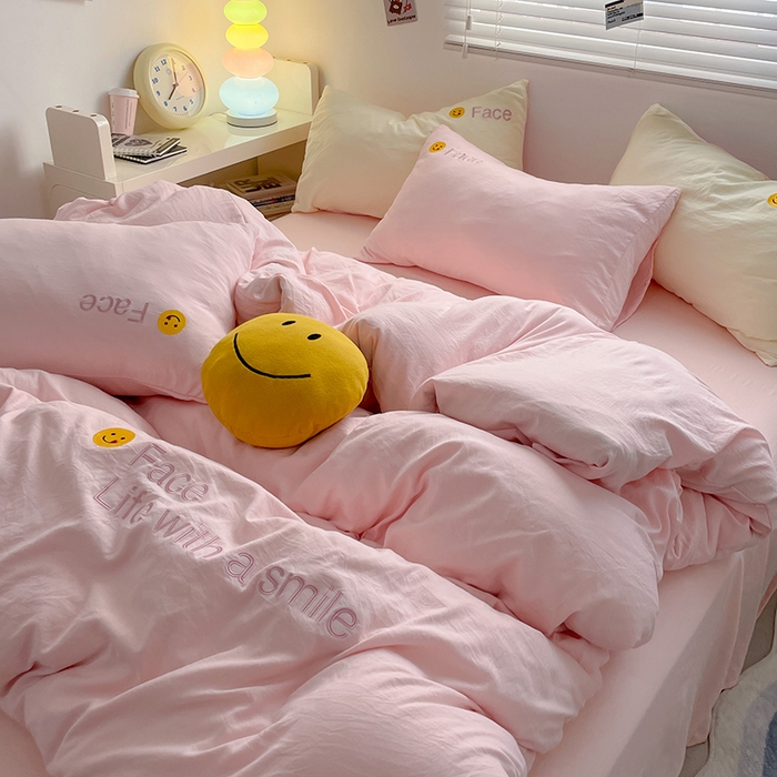 91家纺网 家纺一手货源 找家纺 优尚佳生活馆 2025新款水洗棉磨毛刺绣四件套 红颜知己