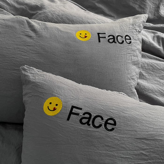 91家纺网 家纺一手货源 找家纺 优尚佳生活馆 2025新款水洗棉磨毛刺绣四件套 幻影灰