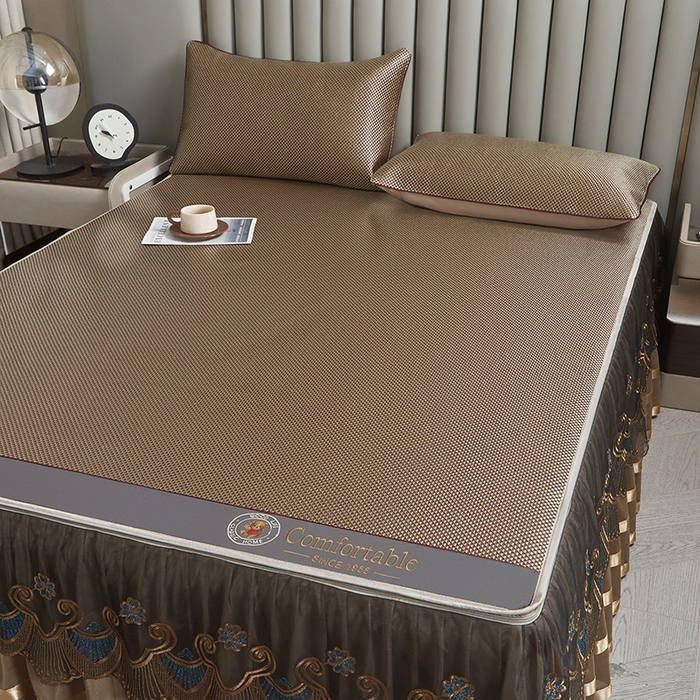 91家纺网 家纺一手货源 找家纺 （总）情恒家纺 2025新款冰藤可拆卸床裙席三件套