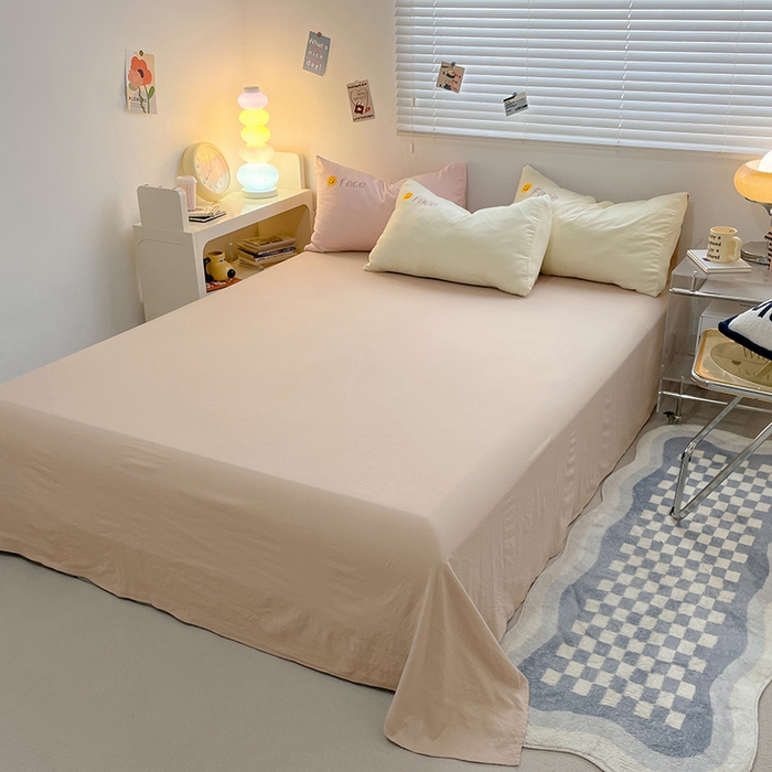 91家纺网 家纺一手货源 找家纺 优尚佳生活馆 2025新款水洗棉磨毛刺绣四件套 魔力卡其