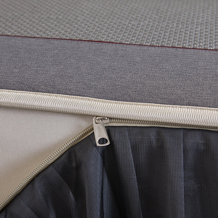 91家纺网 家纺一手货源 找家纺 情恒家纺 2025新款冰藤可拆卸床裙席三件套 皇朝 梦灰