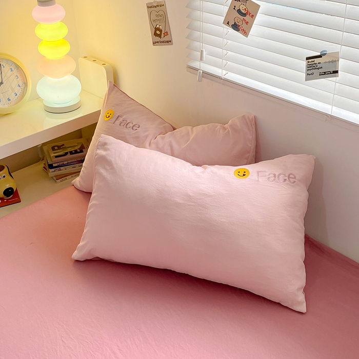 91家纺网 家纺一手货源 找家纺 优尚佳生活馆 2025新款水洗棉磨毛刺绣四件套 甜心可爱