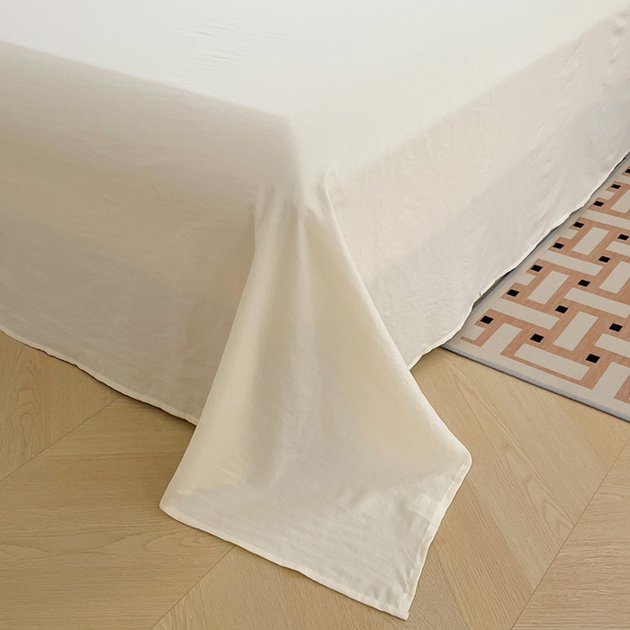 91家纺网 家纺一手货源 找家纺 优尚佳生活馆 2025新款ins风超柔褶皱亲肤磨毛水洗棉四件套双拼系列（风格二） 玛瑙芝士