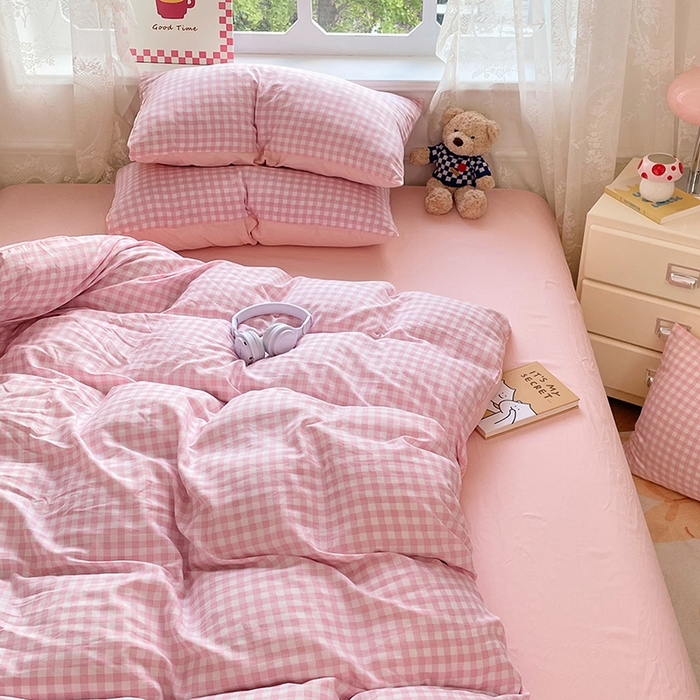 91家纺网 家纺一手货源 找家纺 （总）优尚佳生活馆 2025新款INS风亲肤水洗棉四件套系列-印花