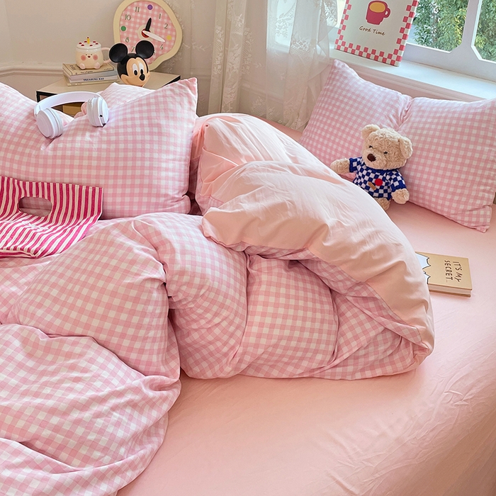 91家纺网 家纺一手货源 找家纺 （总）优尚佳生活馆 2025新款INS风亲肤水洗棉四件套系列-印花