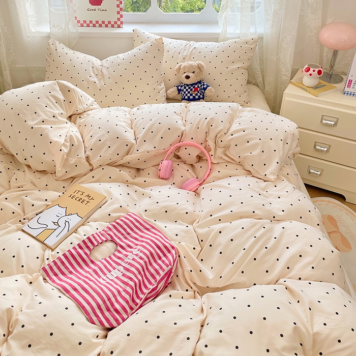 91家纺网 家纺一手货源 找家纺 优尚佳生活馆 2025新款INS风亲肤水洗棉四件套系列-印花 晨曦暖阳