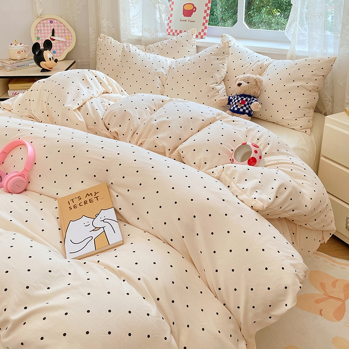 91家纺网 家纺一手货源 找家纺 优尚佳生活馆 2025新款INS风亲肤水洗棉四件套系列-印花 晨曦暖阳