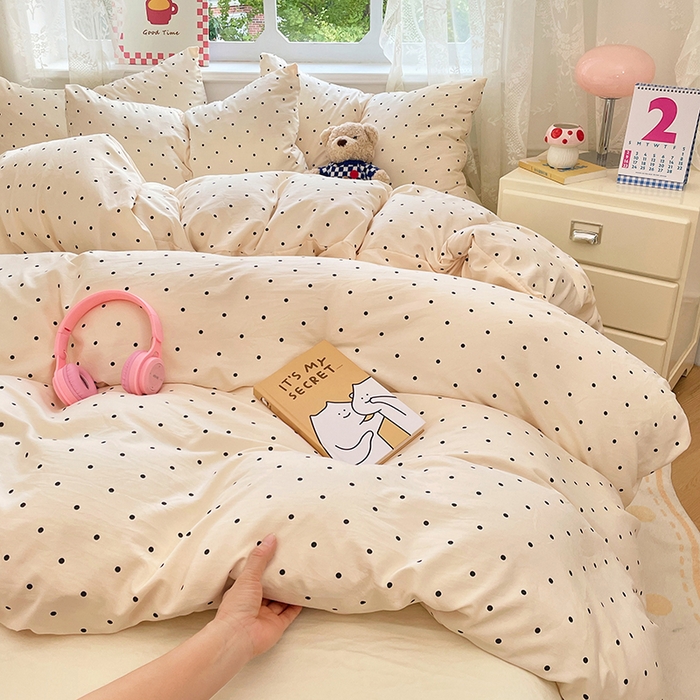 91家纺网 家纺一手货源 找家纺 优尚佳生活馆 2025新款INS风亲肤水洗棉四件套系列-印花 晨曦暖阳