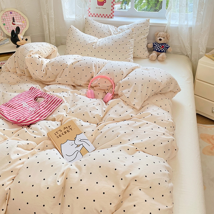 91家纺网 家纺一手货源 找家纺 优尚佳生活馆 2025新款INS风亲肤水洗棉四件套系列-印花 晨曦暖阳