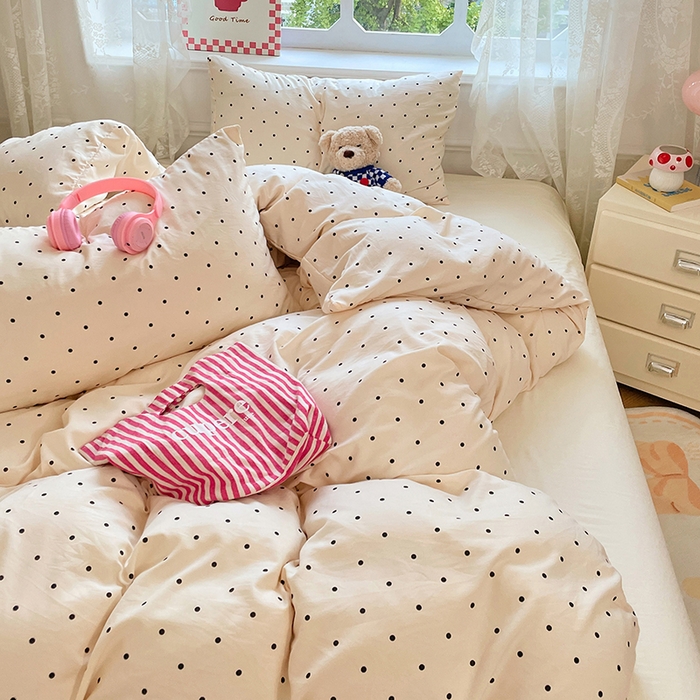 91家纺网 家纺一手货源 找家纺 优尚佳生活馆 2025新款INS风亲肤水洗棉四件套系列-印花 晨曦暖阳