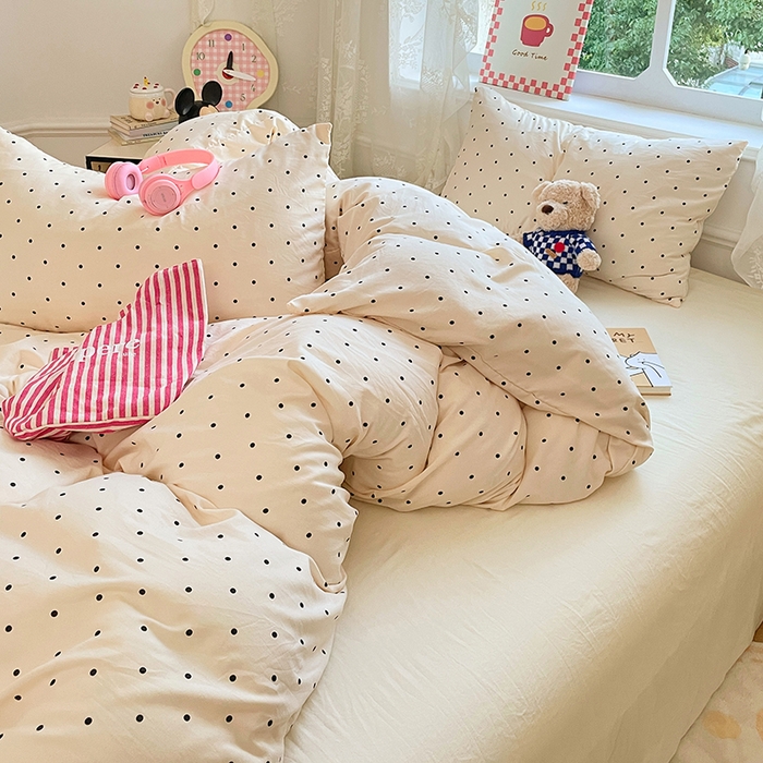 91家纺网 家纺一手货源 找家纺 优尚佳生活馆 2025新款INS风亲肤水洗棉四件套系列-印花 晨曦暖阳