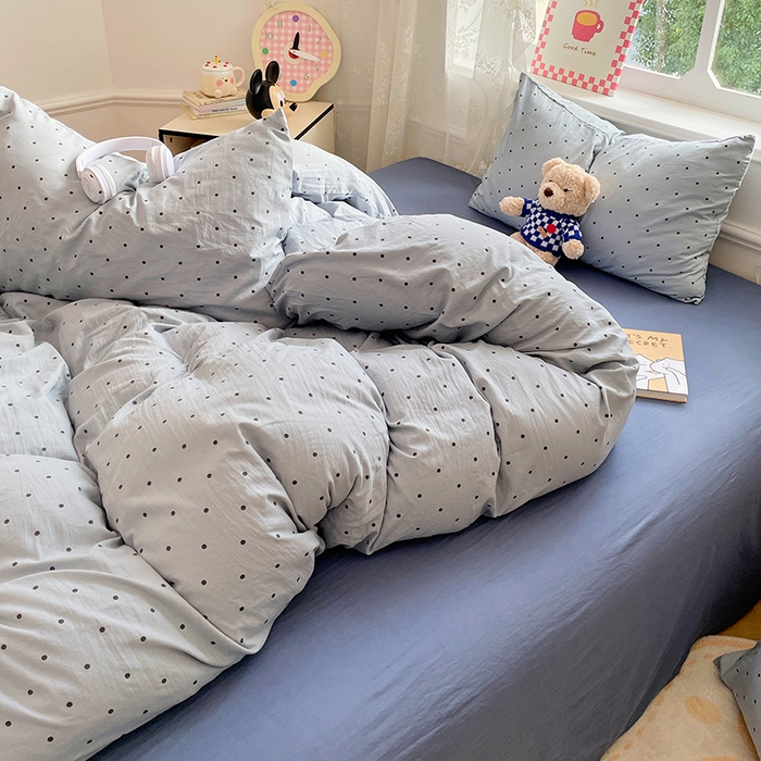 91家纺网 家纺一手货源 找家纺 优尚佳生活馆 2025新款INS风亲肤水洗棉四件套系列-印花 星河梦境