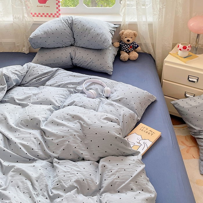 91家纺网 家纺一手货源 找家纺 优尚佳生活馆 2025新款INS风亲肤水洗棉四件套系列-印花 星河梦境