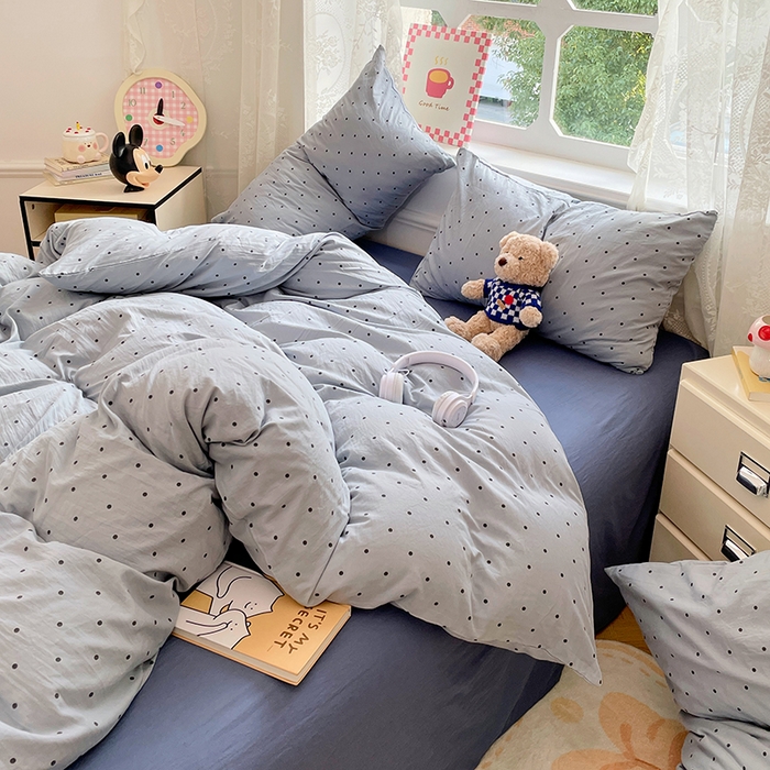 91家纺网 家纺一手货源 找家纺 优尚佳生活馆 2025新款INS风亲肤水洗棉四件套系列-印花 星河梦境