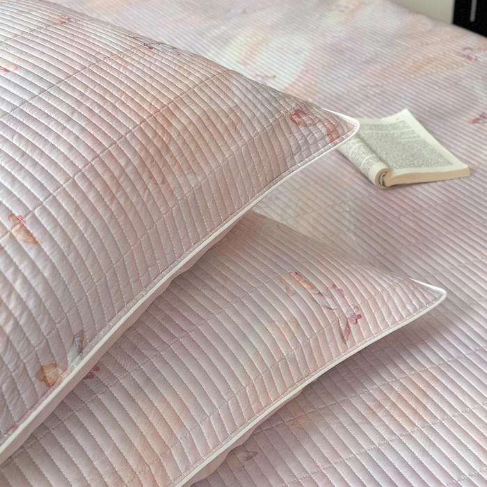 91家纺网 家纺一手货源 找家纺 （总）2025新款幻蝶系列奥地利进口兰精天丝床盖三件套双面可用可搭同款夏被（提供买家秀）