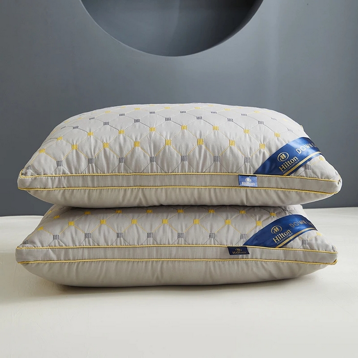 雅晨枕芯 2025新款满天星双边立体枕头枕芯 灰48x74cm 低枕