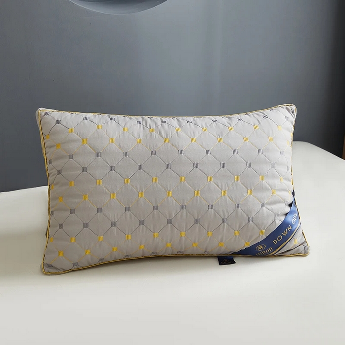 91家纺网 家纺一手货源 找家纺 雅晨枕芯 2025新款满天星双边立体枕头枕芯 灰48x74cm 中枕 