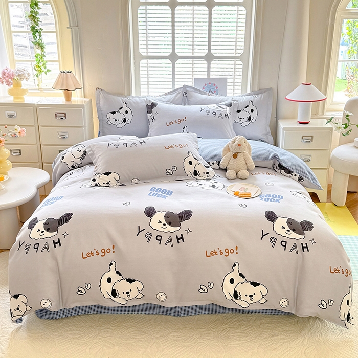 91家纺网 家纺一手货源 找家纺 优逸 2025新款植物羊绒单被套 汪汪队