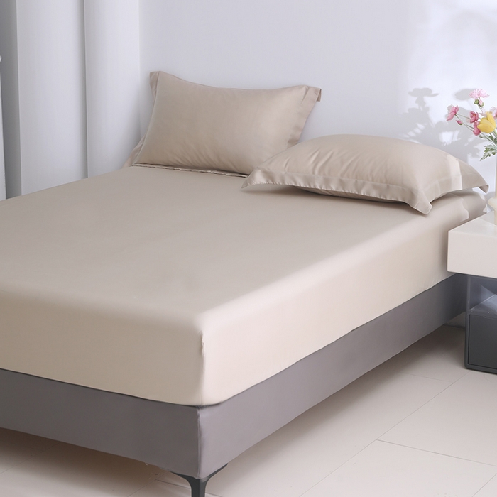 91家纺网 家纺一手货源 找家纺 寝柔家纺 2025夏季新款50S纯色天丝枕套丝滑有凉感(有质检报告） 燕麦色