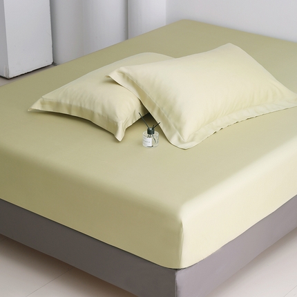 寝柔家纺 2025夏季新款50S纯色天丝枕套丝滑有凉感(有质检报告） 芥子黄