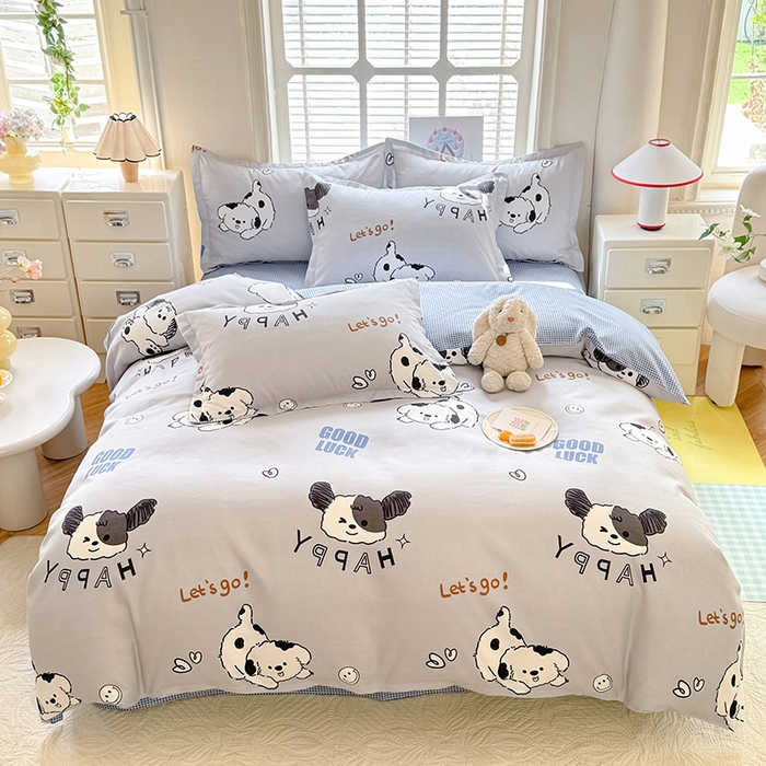 91家纺网 家纺一手货源 找家纺 优逸 2025新款植物羊绒单被套 汪汪队