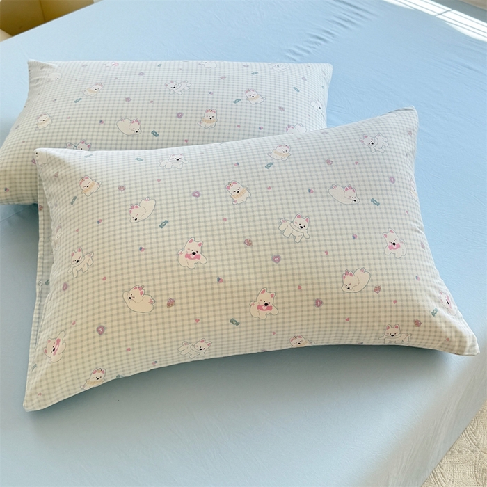 91家纺网 家纺一手货源 找家纺 多品家纺 2025新款ins风水洗棉学生宿舍三件套 可可狗