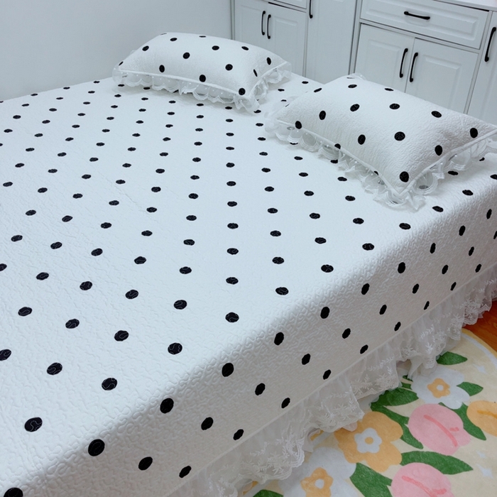 91家纺网 家纺一手货源 找家纺 （总）暖居 2025新款纯棉大蕾丝榻榻米农村大炕盖支持定制