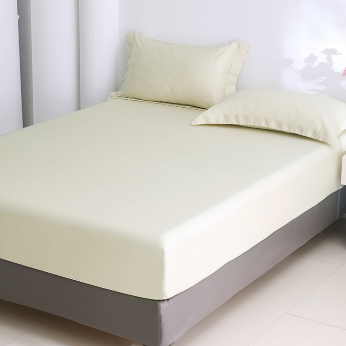 91家纺网 家纺一手货源 找家纺 寝柔家纺 2025夏季新款50S纯色天丝枕套丝滑有凉感(有质检报告） 仙米色