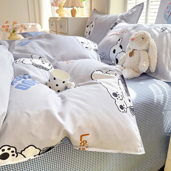 91家纺网 家纺一手货源 找家纺 优逸 2025新款植物羊绒单被套 汪汪队