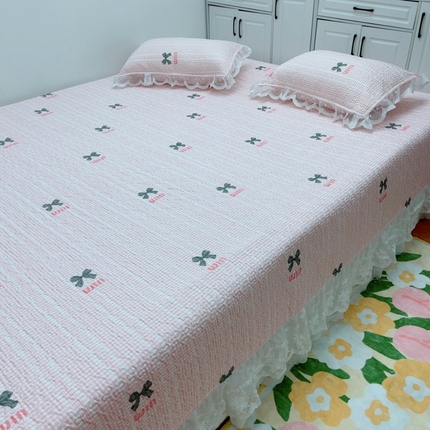 91家纺网 家纺一手货源 找家纺 （总）暖居 2025新款纯棉大蕾丝榻榻米农村大炕盖支持定制