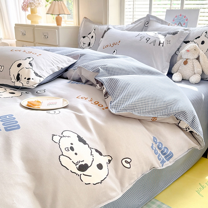 91家纺网 家纺一手货源 找家纺 优逸 2025新款植物羊绒单被套 汪汪队