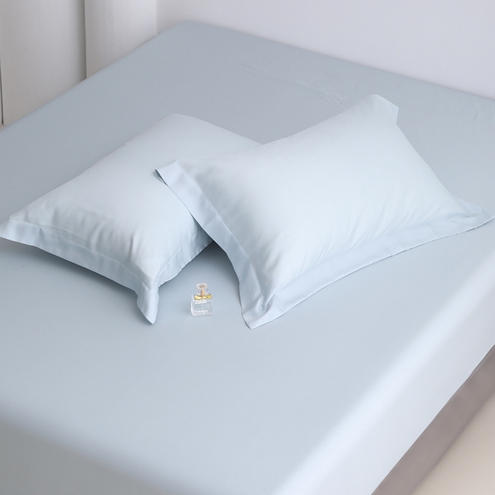 91家纺网 家纺一手货源 找家纺 寝柔家纺 2025夏季新款50S纯色天丝枕套丝滑有凉感(有质检报告） 海岛兰