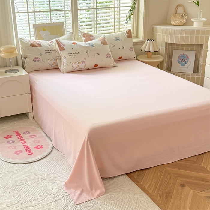 91家纺网 家纺一手货源 找家纺 多品家纺 2025新款ins风水洗棉学生宿舍三件套 快乐玩伴