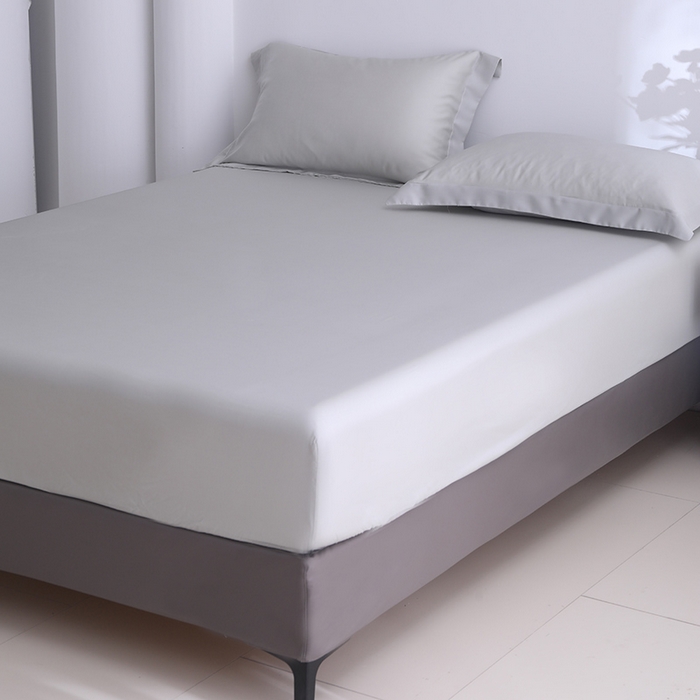 91家纺网 家纺一手货源 找家纺 寝柔家纺 2025夏季新款50S纯色天丝枕套丝滑有凉感(有质检报告） 星空灰