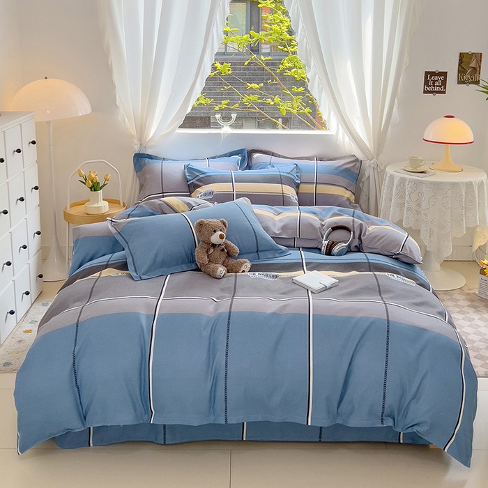 91家纺网 家纺一手货源 找家纺 优逸 2025新款植物羊绒单被套 蓝图