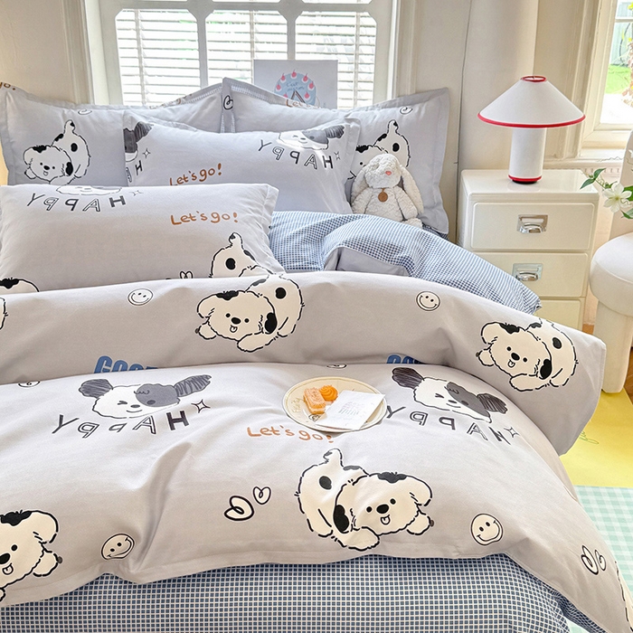 91家纺网 家纺一手货源 找家纺 优逸 2025新款植物羊绒单被套 汪汪队