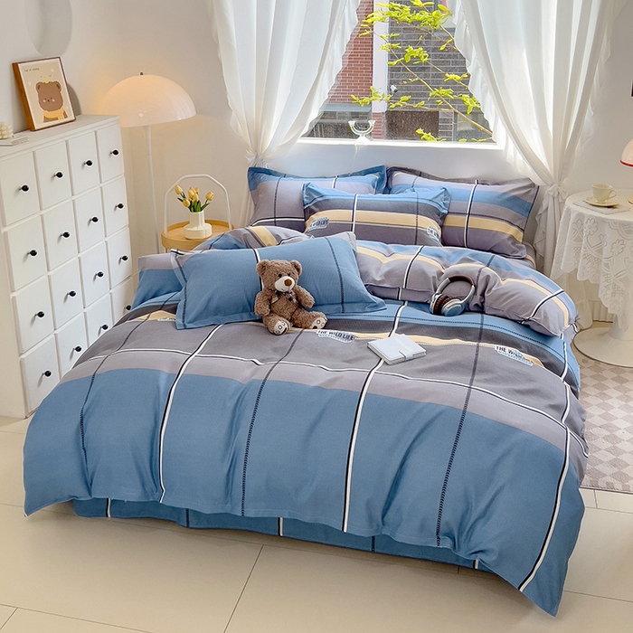 91家纺网 家纺一手货源 找家纺 优逸 2025新款植物羊绒单被套 蓝图