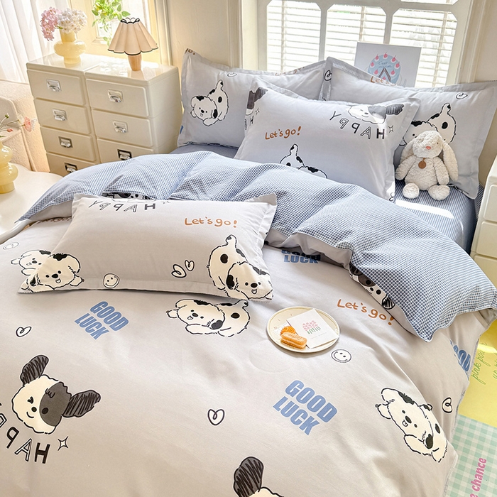 91家纺网 家纺一手货源 找家纺 优逸 2025新款植物羊绒单被套 汪汪队