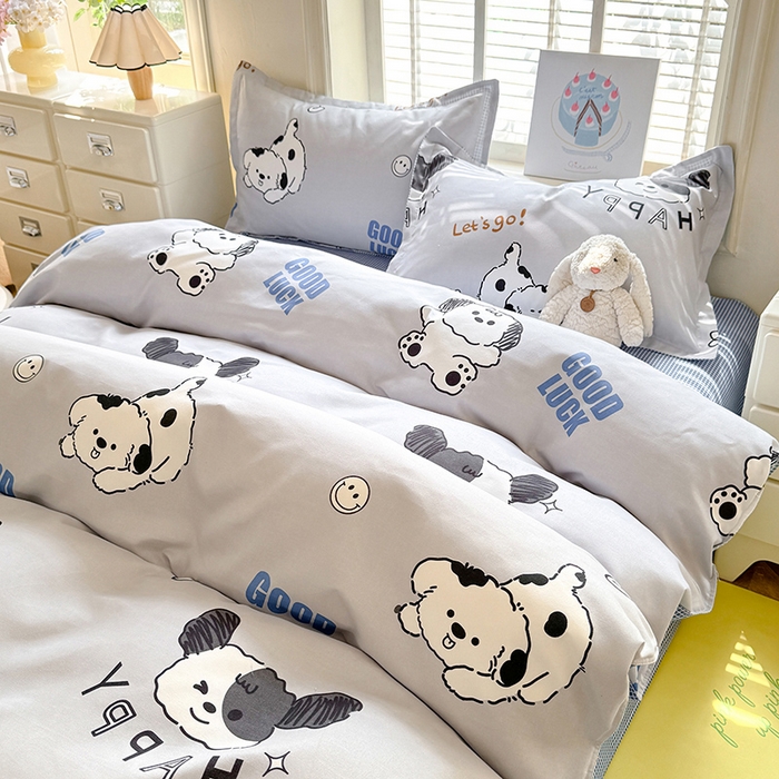 91家纺网 家纺一手货源 找家纺 优逸 2025新款植物羊绒单被套 汪汪队